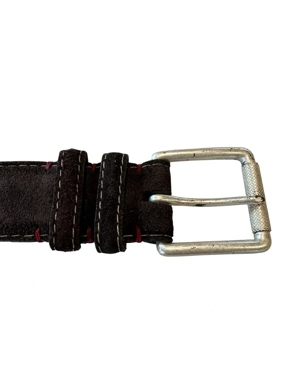 Torino Leather - European Sueded Calfskin Belt - Brown. Size 42